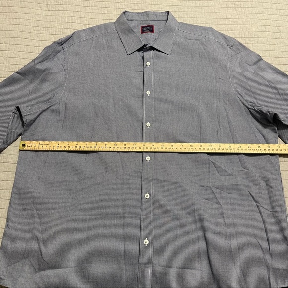 UNTUCKit Men's Blue White Houndstooth Button Up LS Conwill Shirt Size XXXL - Picture 4 of 10